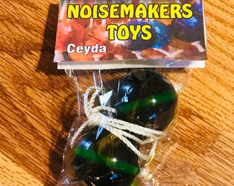 Ceyda Clackers Click Clacks Klackers Acrylballen String Rope Knockers Whackers Kabangers Whakkos Noise Maker Toy (groen)