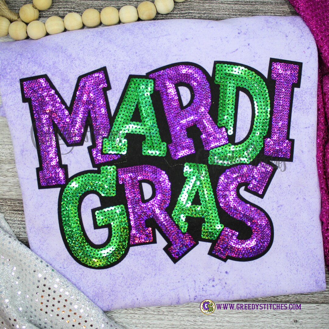 mardi gras sequin iron on patches