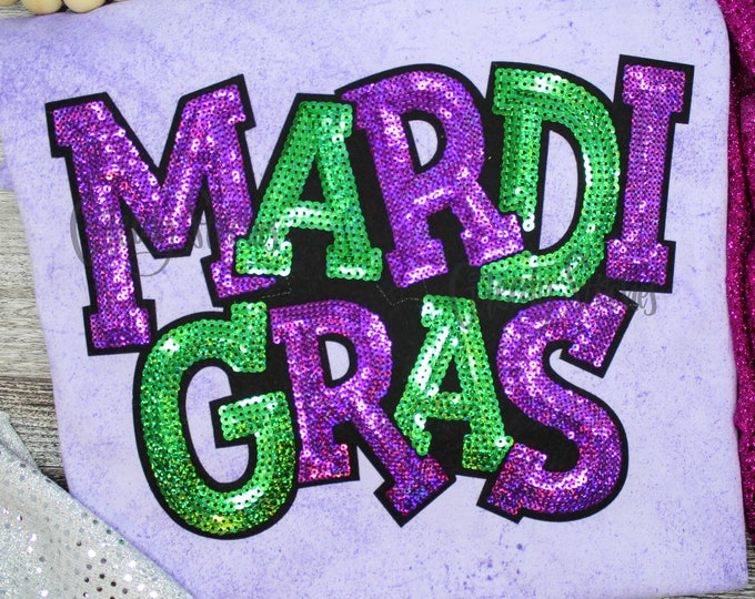 sequin mardi gras joggers