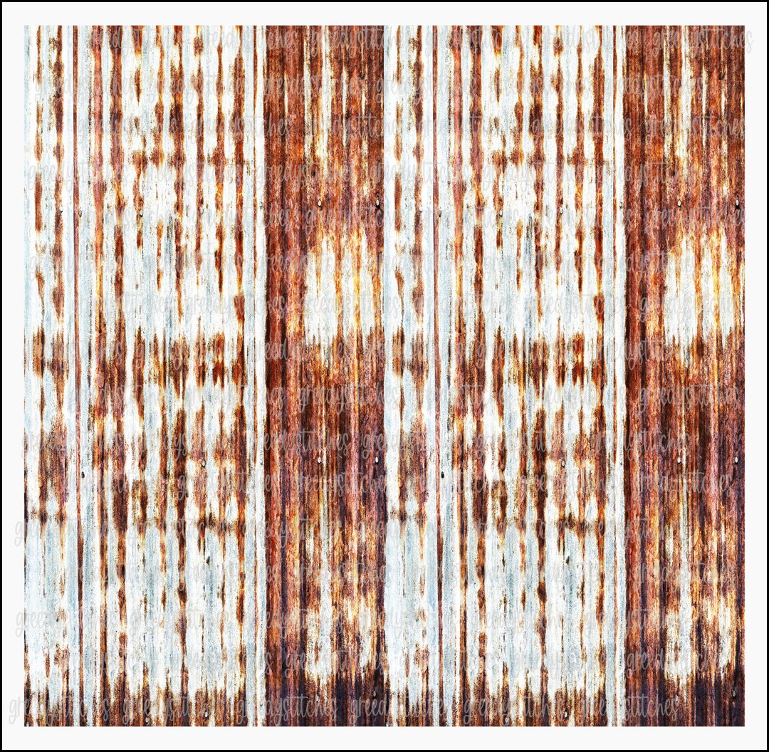 Rusted Tin Adhesive Vinyl Sheets Rust Tin Adhesive Vinyl Etsy