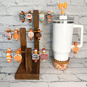 Fall | Cup Charms | Pumpkin | Autumn | Accessorize your favorite tumbler or cup | Great for backpacks and luggage too!