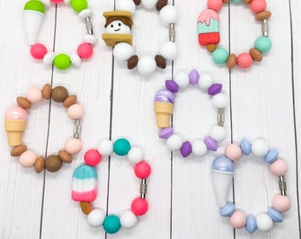 Summer | Sweet Treat | Cup Charm | Ice Cream | Popsicle | Sno Cone | S'more | Accessory | Tumbler | Cup | Backpack | Luggage Tag
