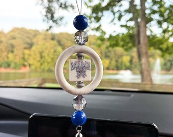 CAR CHARM - Floral Bow Mama {for Rearview Mirror}