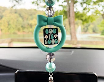 CAR CHARM | God is Good {for Rearview Mirror} | Religious| Faith