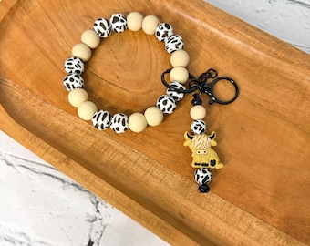 Highland Honey | Beaded Key Ring Wristlet