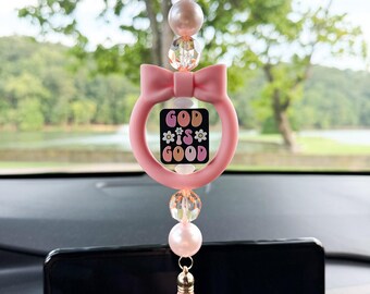 CAR CHARM | God is Good {for Rearview Mirror} | Religious| Faith