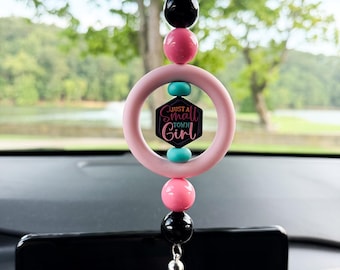 CAR CHARM - Just a Small Town Girl - Country - Western {for Rearview Mirror}