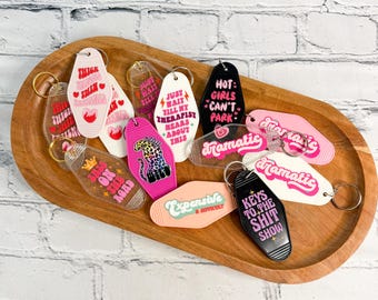Retro Motel Keychain | Funny & Sassy | Trendy Bag Charm