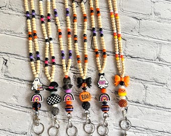Halloween Beaded Lanyards - Perfect for Teachers, Counselors, Social Workers, Librarians