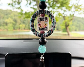 CAR CHARM | Can't Be Tamed | Western {for Rearview Mirror}