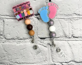 Labor & Delivery | Medical Staff | Beaded Badge Reel | Nursing Badge Reel | RN | LPN | Baby | Nurse Era | Nurse Life