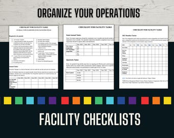 Assisted Living Facility Checklist | To Do List | Annual | Semiannual | Quarterly | Monthly | Manager's Tasks | Tracking