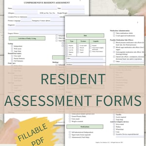 Comprehensive Resident Assessment and Annual Resident Forms