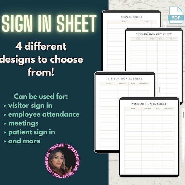 Professional Sign-In Sheets for Effective Tracking