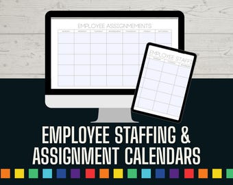 Employee Schedule and Assignment Calendar- PDF FILLABLE!