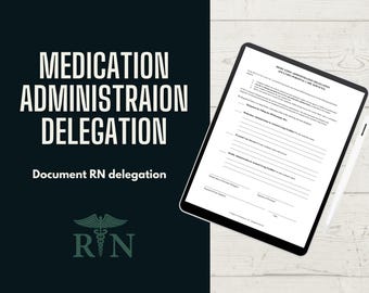 RN Delegation Form | Medication Administration & Personal Care Services