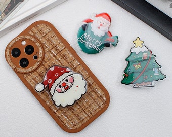 Joyful Holiday-Themed Phone Grips | Santa, Christmas Tree, Chocolate & More | Universal Fit Holders - Gifts Your Phone a Tasty Holiday Twist