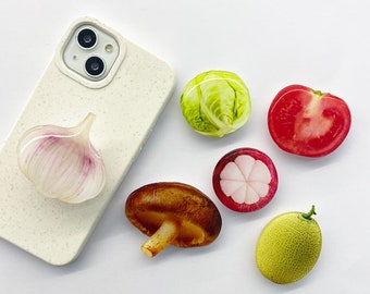 Cute Phone Grip Holder| Food Design | Vegan | Vegetables Phone Grip Universal Fit Holdable Grip Holder