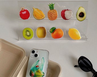Charming Fruit-Themed Phone Grips | Assorted Fruit Styles | Universal Fit Phone Holders - Add a Refreshing Twist Today