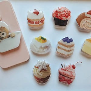 Cute Phone Grip Holder| Food Design | Dessert | Sweets | Funny Phone Grip Universal Fit Holdable Grip Holder
