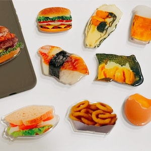 Cute Phone Grip Holder | Delectable Sushi & Fast Food Phone Grips | Universal Fit Phone Holders - Add a Flavorful Touch to Your Phone Today!