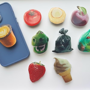 Cute Phone Grip Holder| Food Design Funny Phone Grip Universal Fit Holdable Grip Holder