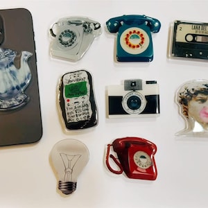 Retro Design Phone Grip Holder | Vintage Design Classic Phone Grip Universal Fit Holdable Grip Holder