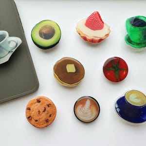 Adorable Food-Inspired Phone Grips | Fruits, Breakfast, Coffee & More | Fun, Universal Fit Phone Holders - Add a Tasty Touch Today!