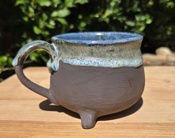 Handmade Cauldron Mug: Ceramic Stoneware, Witchy Kitchen Decor