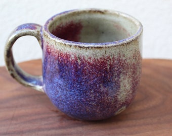 Ceramic handmade purple mug