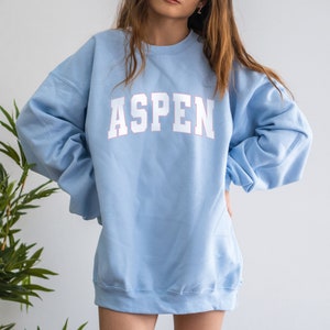 Aspen Grafik PNG. Skiland Retro. Vintage inspirierte Aspen Colorado SVG. College Style Sweatshirt. Snowboarder Geschenk. Uni Shirt.