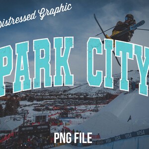 Park City Utah PNG. Ski & Snowboard Crewneck. Vintage SkiPullover. Letterman Style Sweatshirt. Berg crewneck. Skifahrer Kleidung Design.