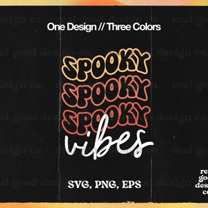 Spooky Vibes SVG | Halloween SVG | Spooky Season SVG | Spooky Png | Pliki SVG dla Cricut | Pliki Silhouette Cut | Stay Spooky | Sublimacja