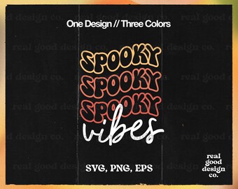 Spooky Vibes SVG | Halloween SVG | Spooky Season SVG | Spooky Png | Svg Files for Cricut | Silhouette Cut Files | Stay Spooky | Sublimation