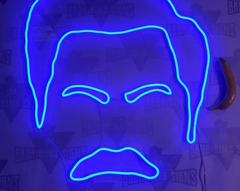 HUGE Ron Swanson Inspired Neon LED Sign Parks and Recreation Rec