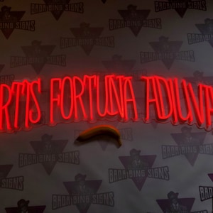 Huge John Wick Inspired Fortis Fortuna Adiuvat Tattoo Neon LED