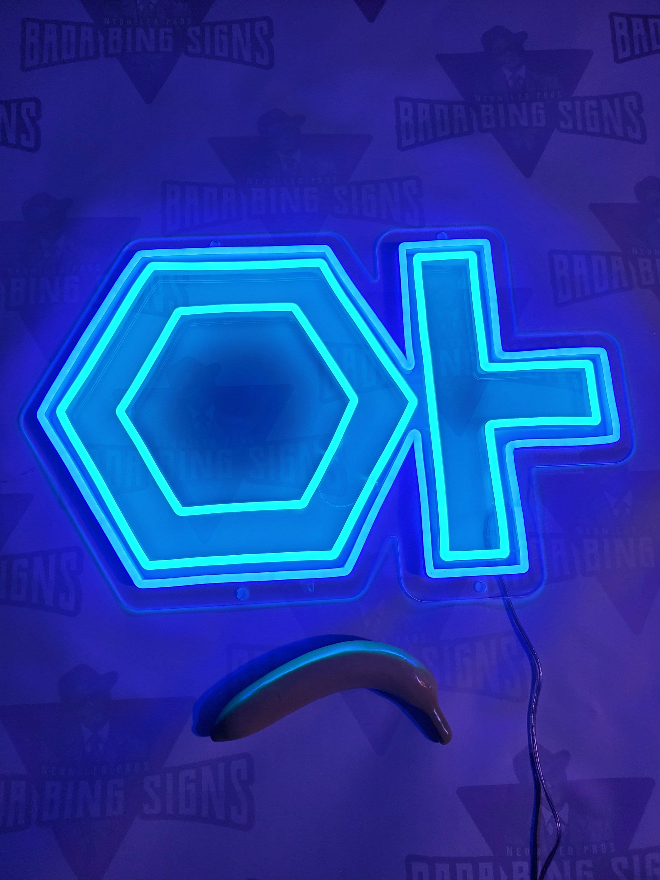 MEDIUM 22" Tron Quorra ISO Symbol Inspired Professional Neon LED Art ...