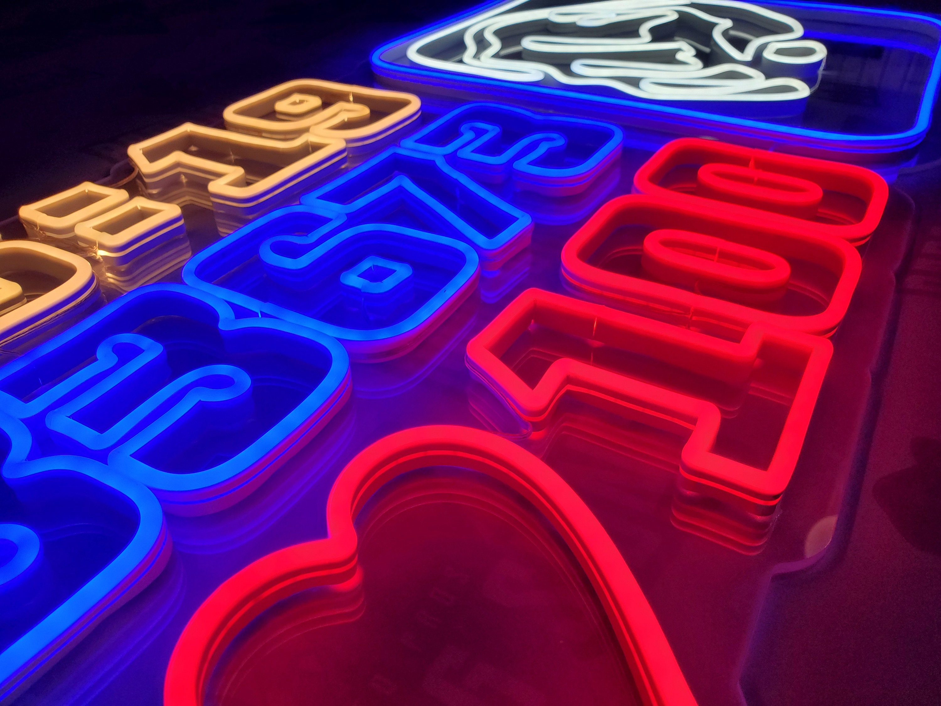 HUGE 45 Multicolor Grand Theft Auto Healh Bar Inspired Neon LED Art Sign  GTA5 GTA4 GTA3 