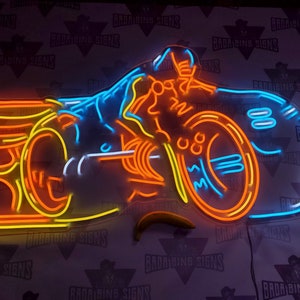HUGE 4ft Tron Lightcycle inspired Professional Neon LED Art Sign Flynn