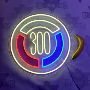 Medium Chry 300 Inspired Circular  Neon LED Sign - Vintage Car Sign