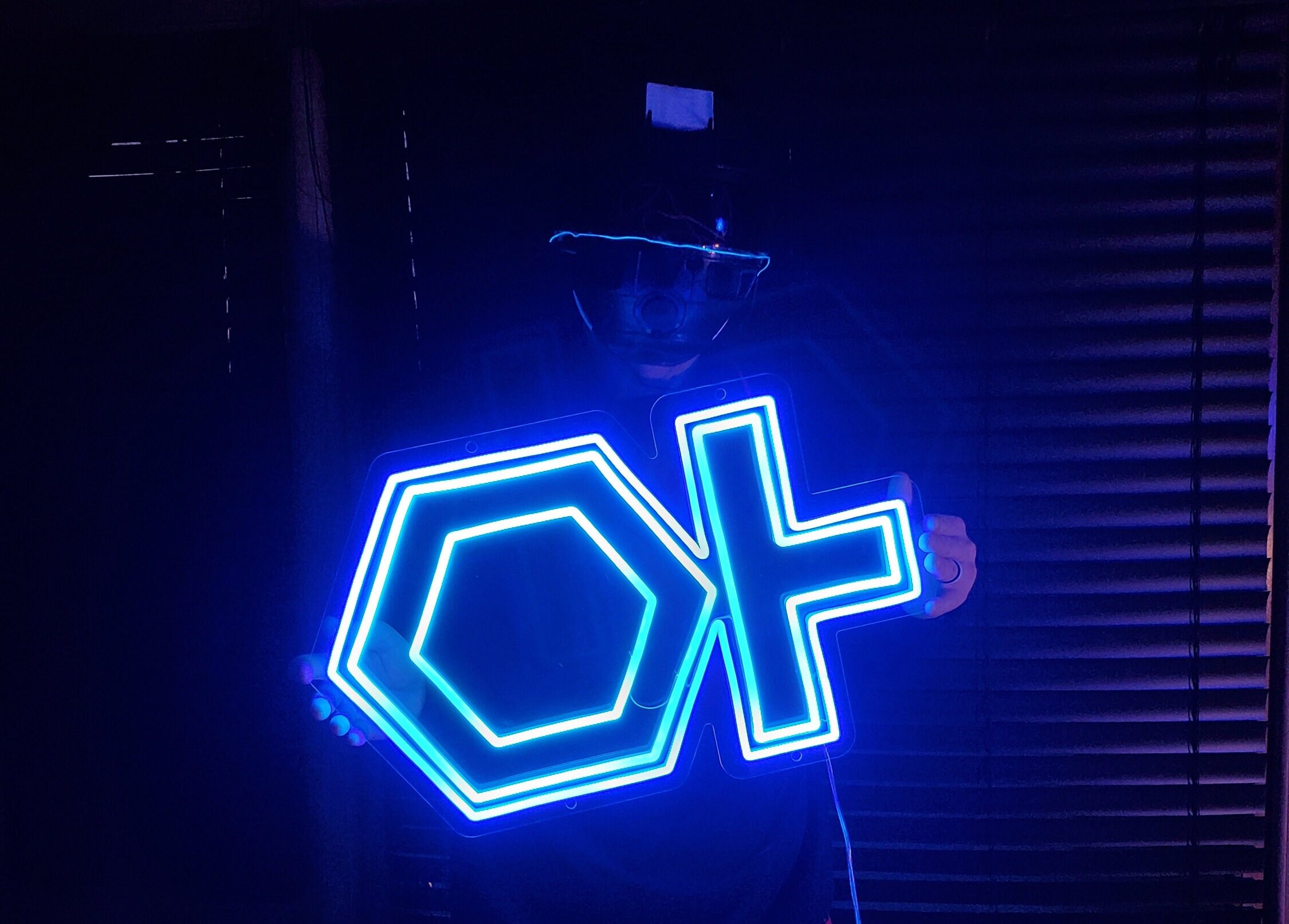 MEDIUM 22" Tron Quorra ISO Symbol Inspired Professional Neon LED Art ...