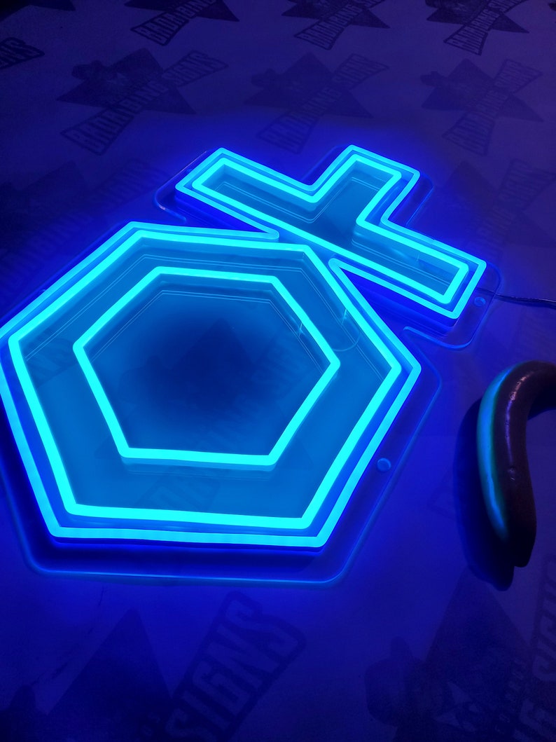 MEDIUM 22" Tron Quorra ISO Symbol Inspired Professional Neon LED Art ...