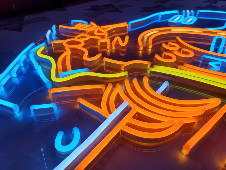 HUGE 4ft Tron Lightcycle Inspired Professional Neon LED Art Sign Flynn ...