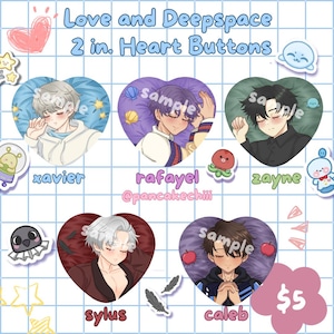 LADS Heart Buttons