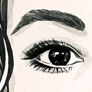 Handmålat porträtt från ditt foto, skannat och levererat digitalt till dig. Valfri storlek. bild 2