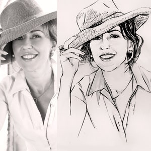 Handmålat porträtt från ditt foto, skannat och levererat digitalt till dig. Valfri storlek. bild 6