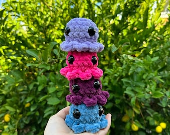 Crochet PATTERN No-Sew Mini Octopus Plush Toy Pattern Easy Market Crochet Plushie Amigurumi Gift Idea Digital PDF Download