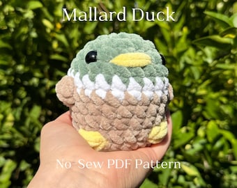 No-Sew Mini Mallard Duck Crochet Pattern Beginner Friendly Digital PDF