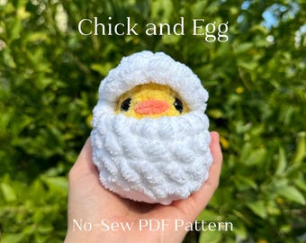 Chick and Egg Crochet Pattern Interactive Hatching Toy Digital PDF