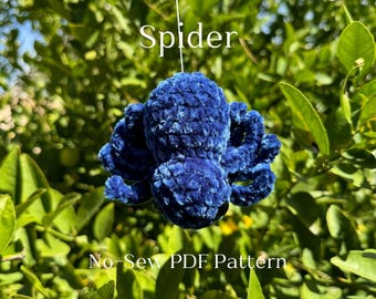 No-Sew Spider Crochet Pattern Easy Beginner Plushie Digital PDF
